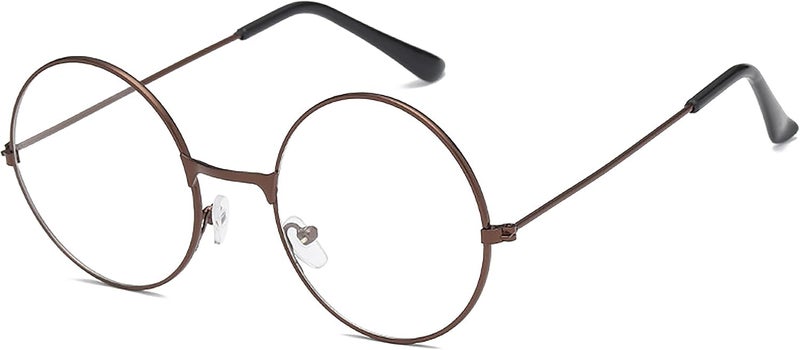 SOHUPAC Classic Round Glasses Retro Circle Eyeglasses Clear Lens Metal Frame Accessories Non-Prescription For Men Women - Image 1
